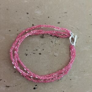 Elegant Pink Beaded Bracelet
